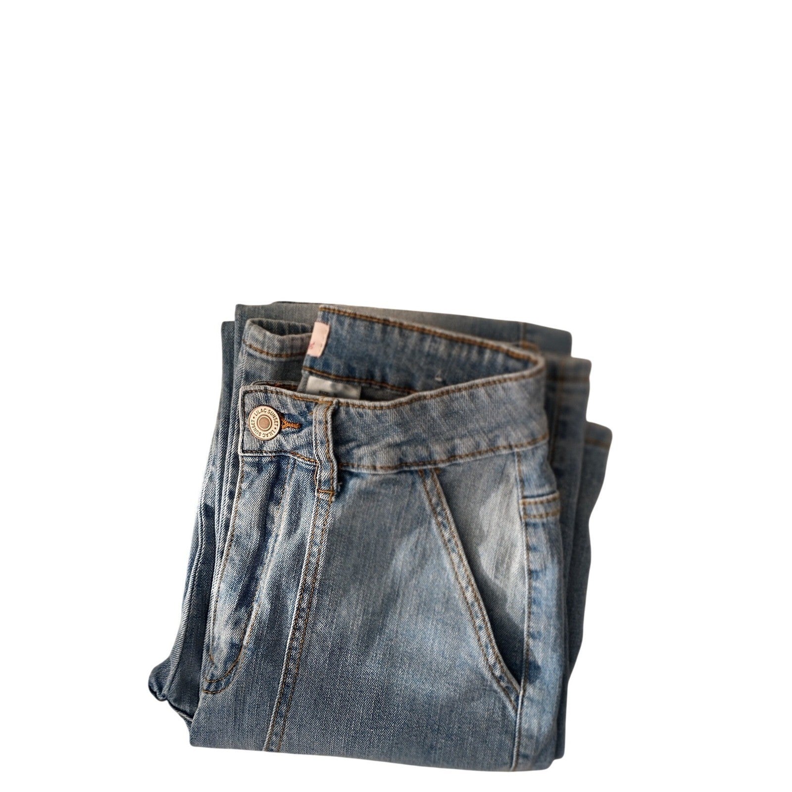 LILAC SUNSET Light Blue Denim Cargo Pants 24x31T