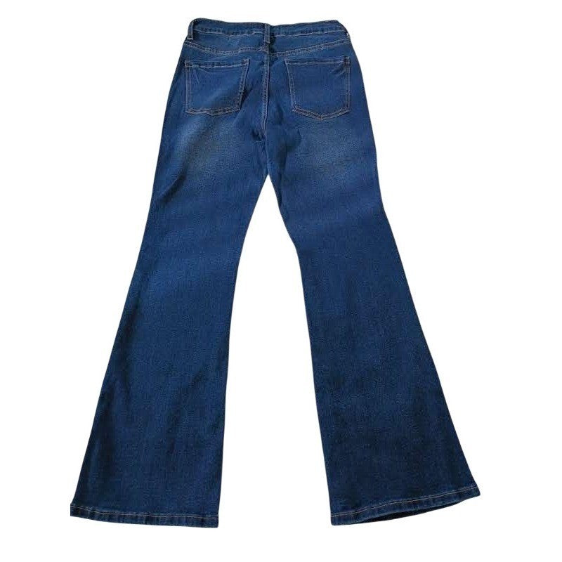 Nine Planet High Rise Bootcut Flare Jeans Dark Wash Stretch 29x28
