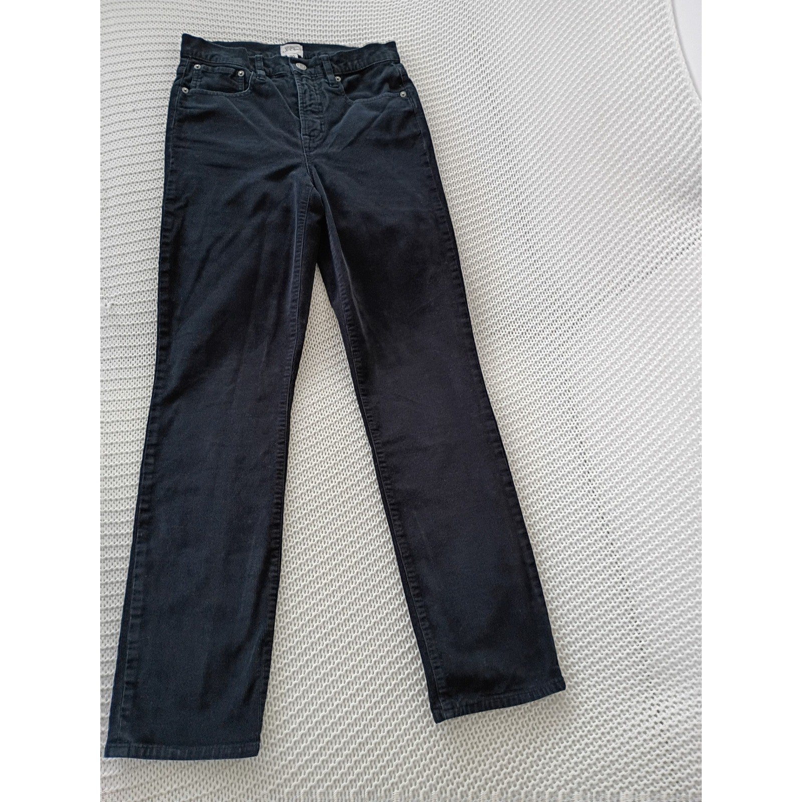 J.Crew Re-Imagined Navy Corduroy Slim Straight Pants 26Tx30 Tall Girl Fit NWOT