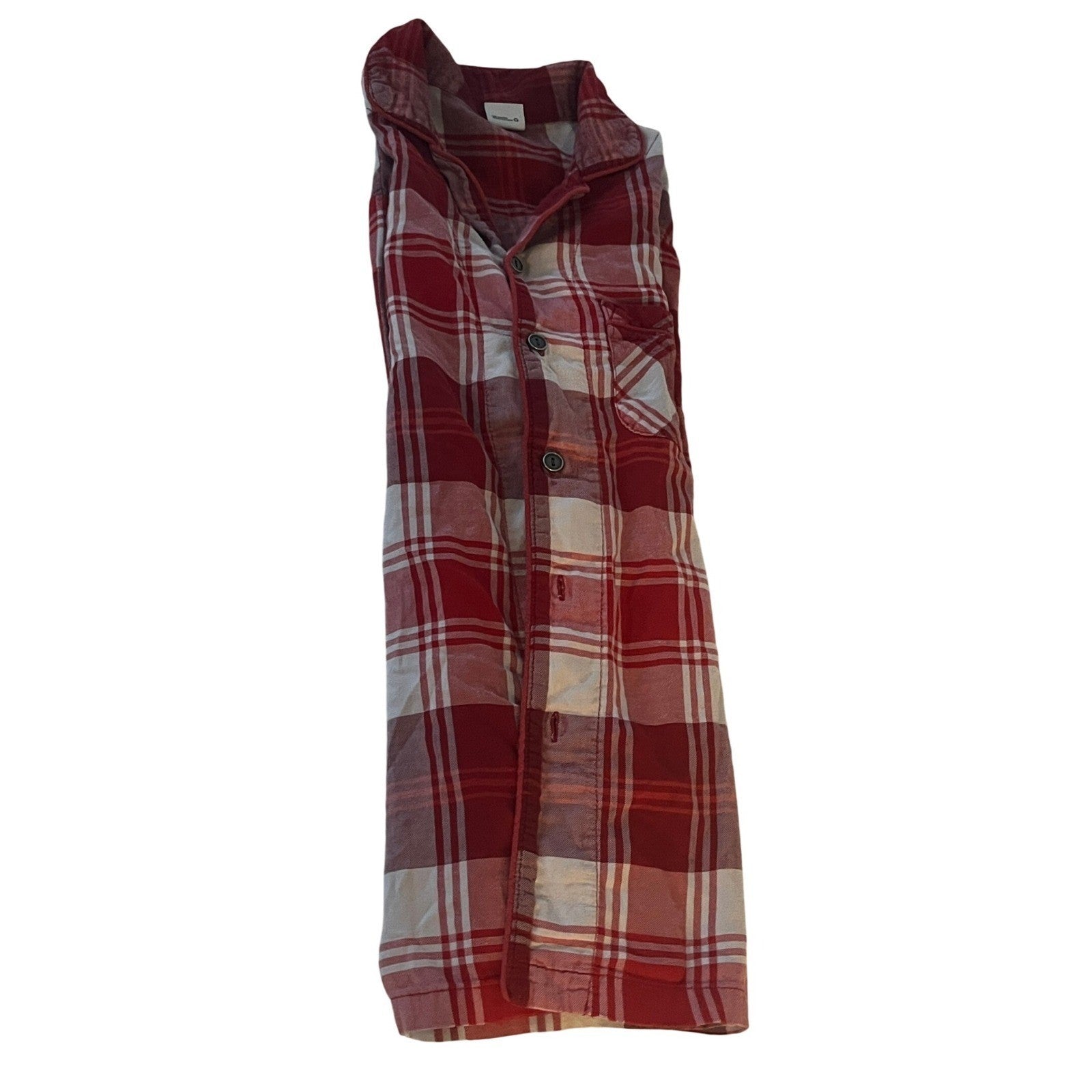 HEARTH & HAND Magnolia Red White Plaid Pajama Shirt Mens S Cotton