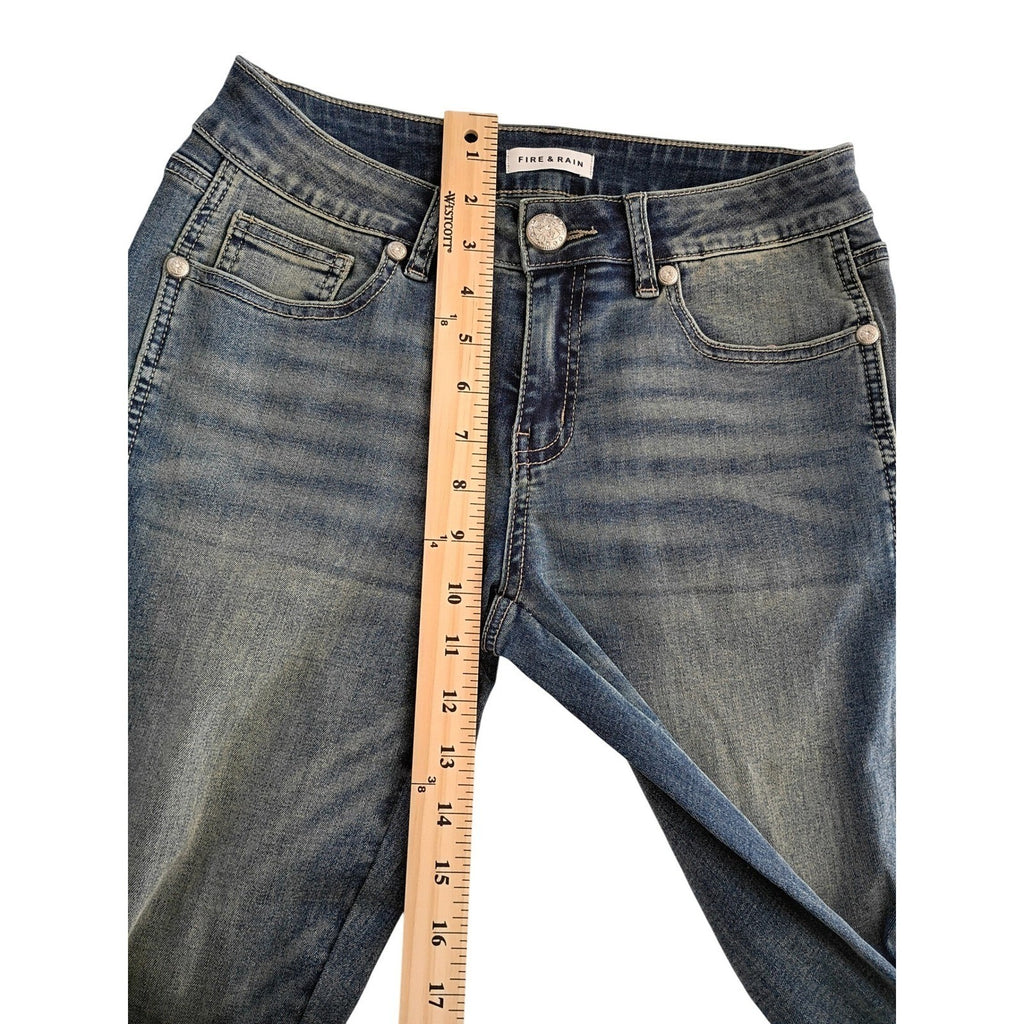 FIRE & RAIN Embellished Bootcut Jeans Medium Wash Size 7