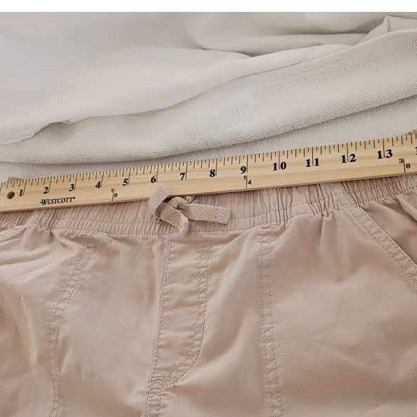 SO Tan Cargo Jogger Pants Small Cotton Drawstring Waist Utility Gorpcore