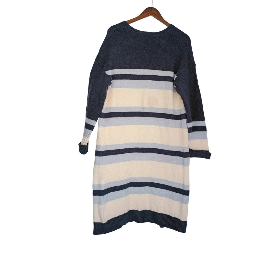 Freshman 1996 Oversized Striped Open Front Cardigan Borrowed Sweater S/M NWOT