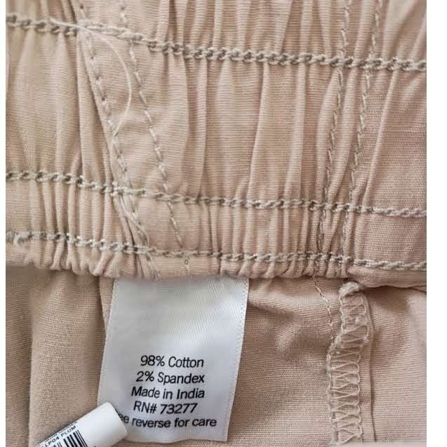 SO Tan Cargo Jogger Pants Small Cotton Drawstring Waist Utility Gorpcore