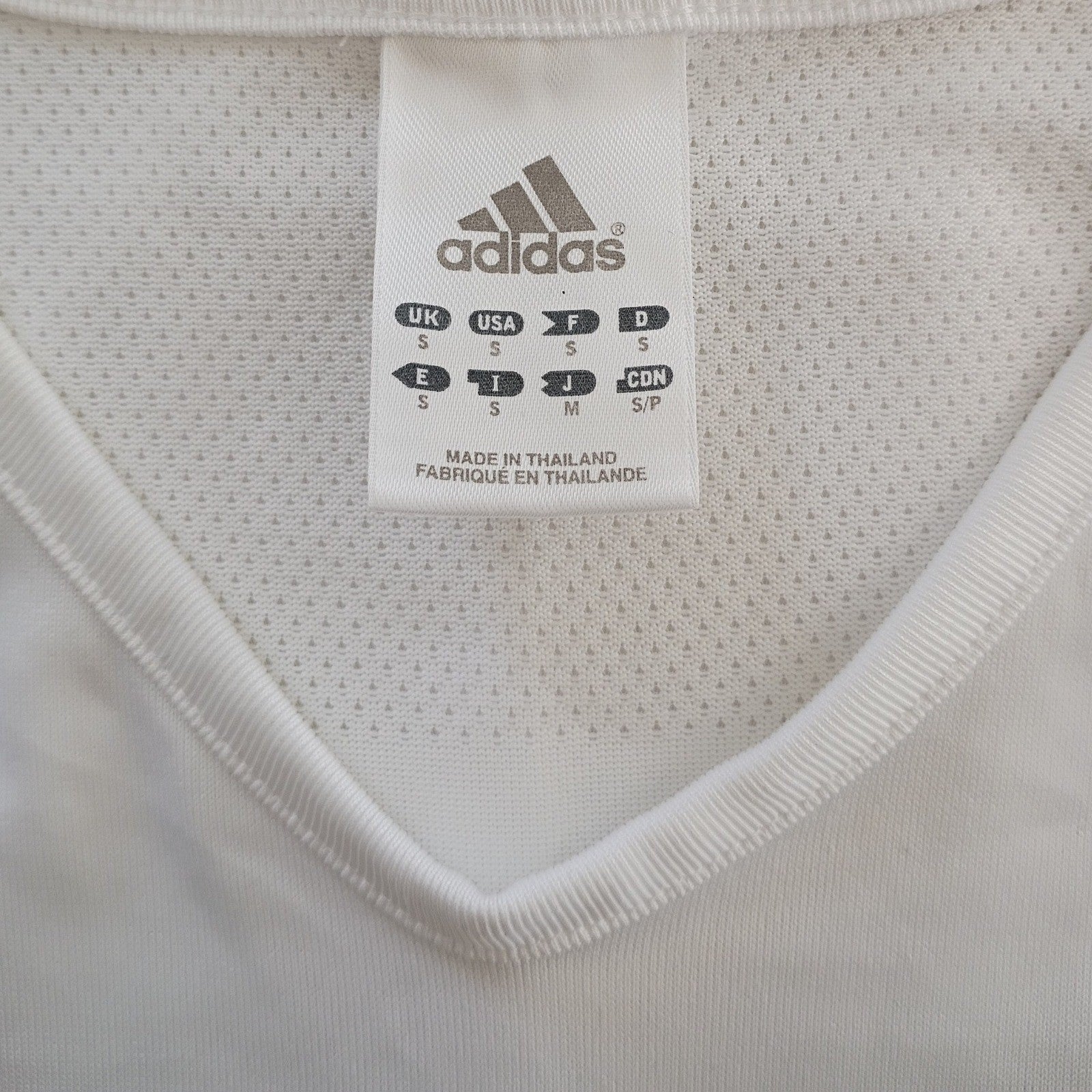 Adidas ClimaCool V Neck Athletic T Shirt White Womens Size S