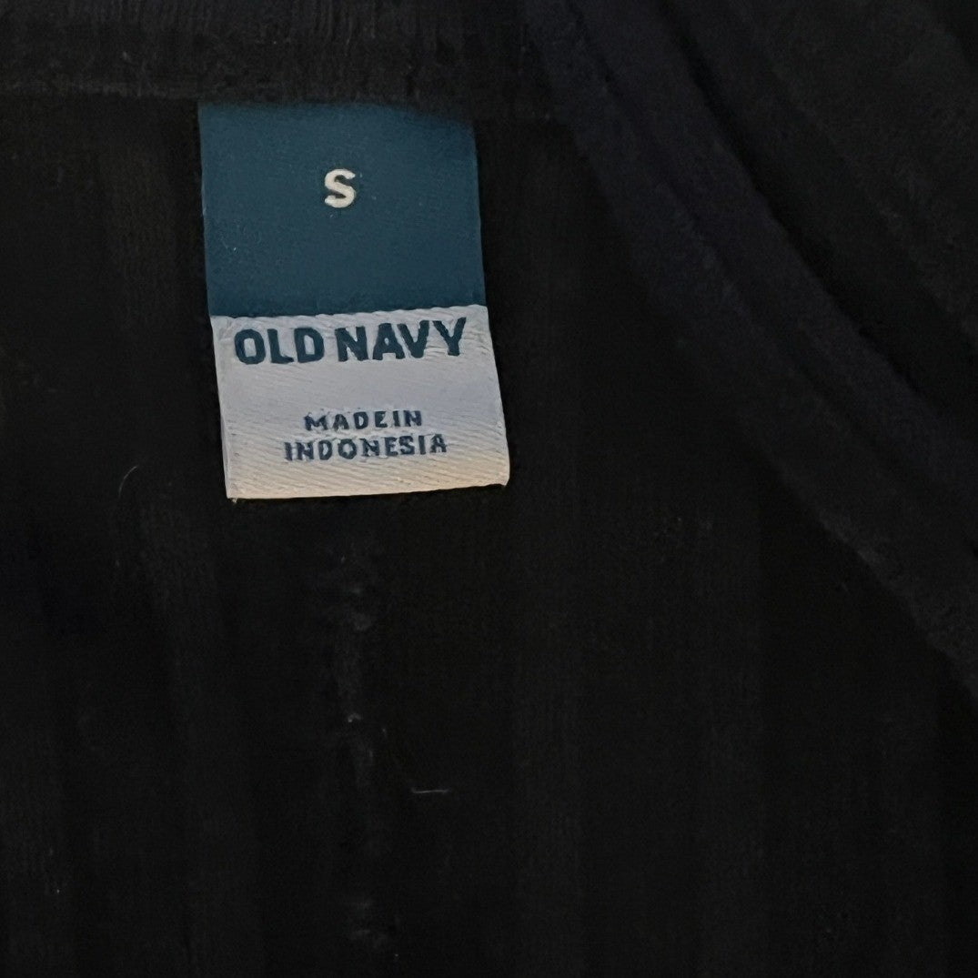 Old Navy -NWOT - Black Ribbed Tank Dress Spaghetti Strap Mini Size S