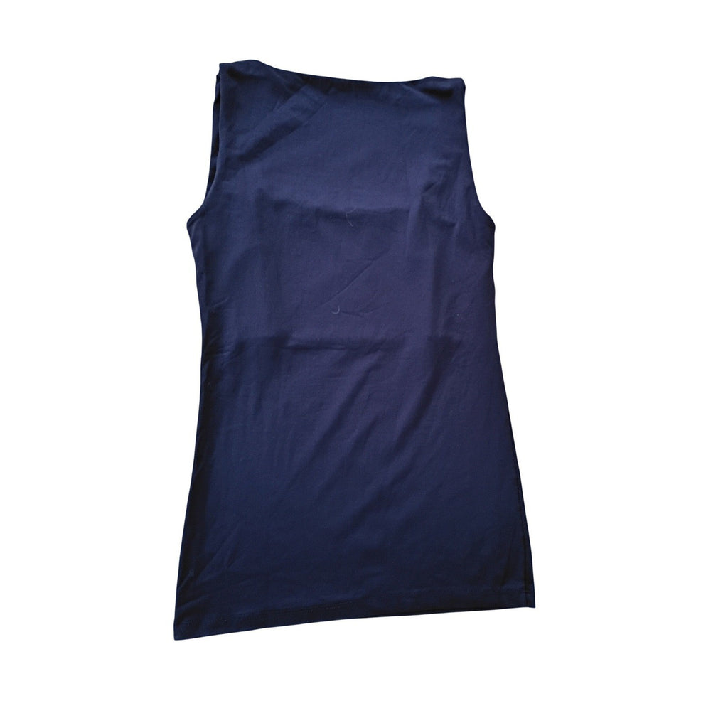 ZARA Collection Navy Blue Sleeveless Tank Top Made in Portugal