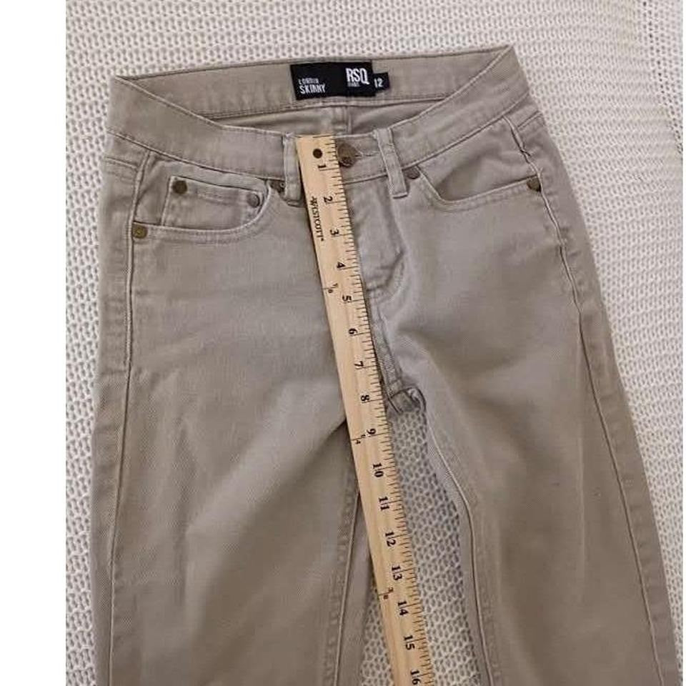 RSQ London Skinny Jeans Tan Khaki Stretch Denim Pants Slim Fit 25x28