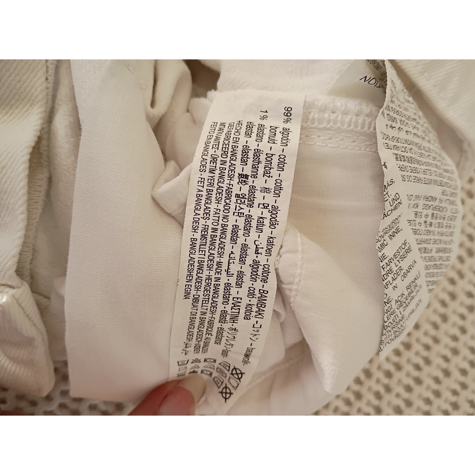 ZARA High Waisted Cream Beige Straight Leg Denim Jeans Women US 4 EUR 36