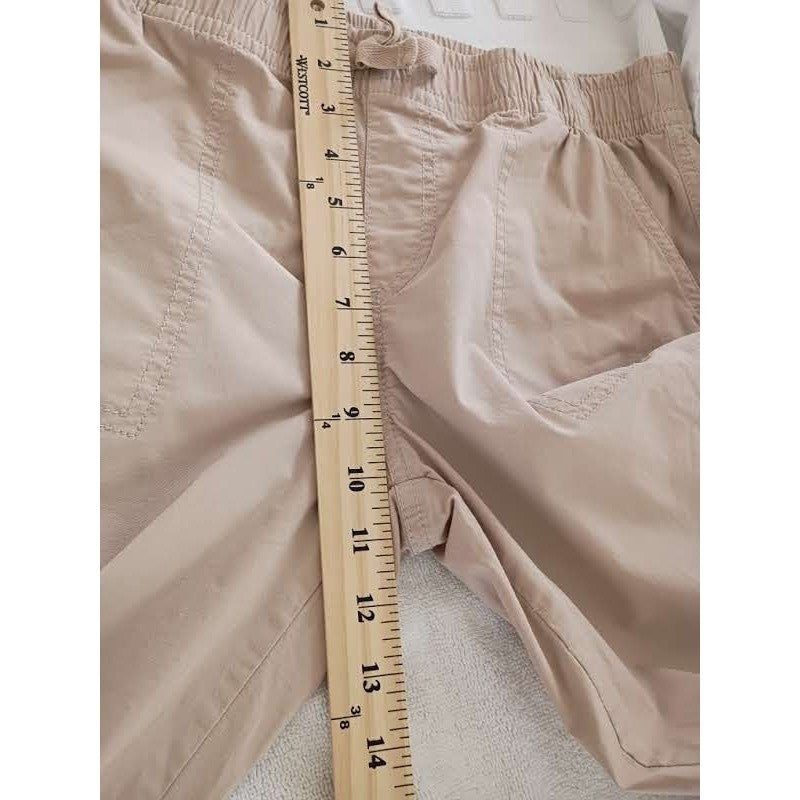 SO Tan Cargo Jogger Pants Small Cotton Drawstring Waist Utility Gorpcore