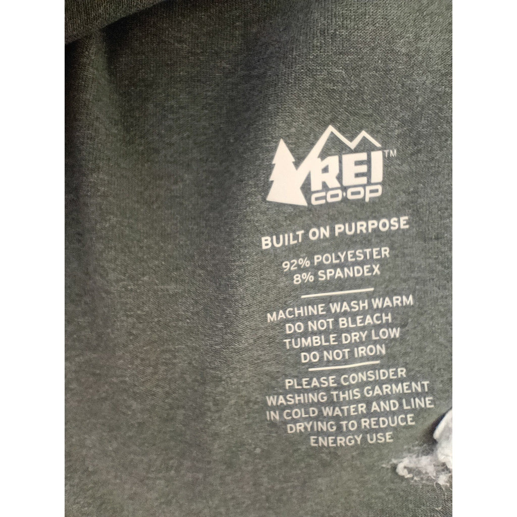 REI Co-op Mens Long Sleeve T-Shirt Gray XL Polyester Spandex Outdoor Adventure