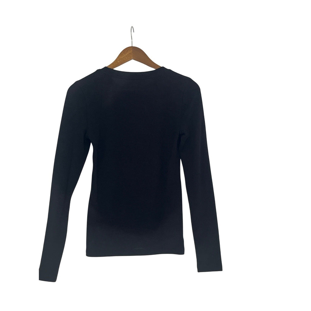 LOFT NWT Ribbed Sweater Knit Top Charcoal Gray Crew Neck Long Sleeve Small