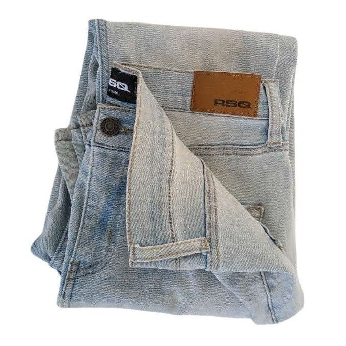 RSQ Mens Slim Straight Jeans Light Wash 29x30 Skate Streetwear Minimalist Y2K