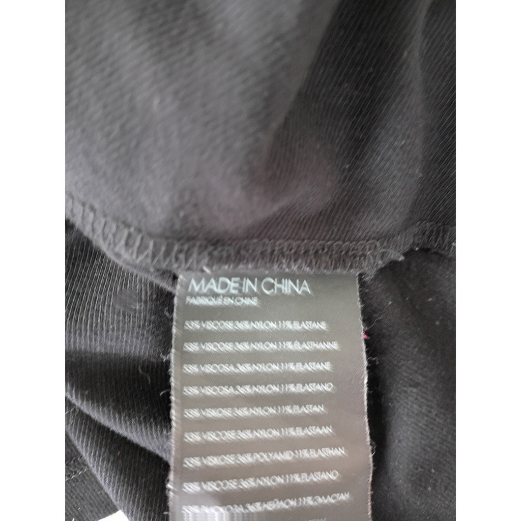 Club Monaco Black Twist Front V Neck Knit Top Elbow Sleeve Slim Fit S