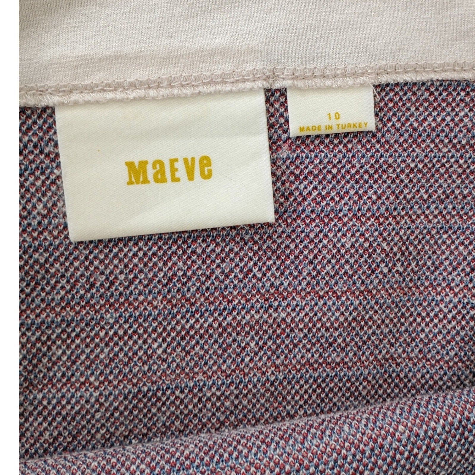 Maeve Anthropologie Cotton Tweed Fringe Trim A-Line Mini Skirt Multi Color Sz 10