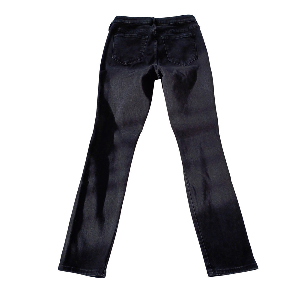 Old Navy Black Power Slim Straight High Rise Distressed Jeans Womens Size 6 / 28
