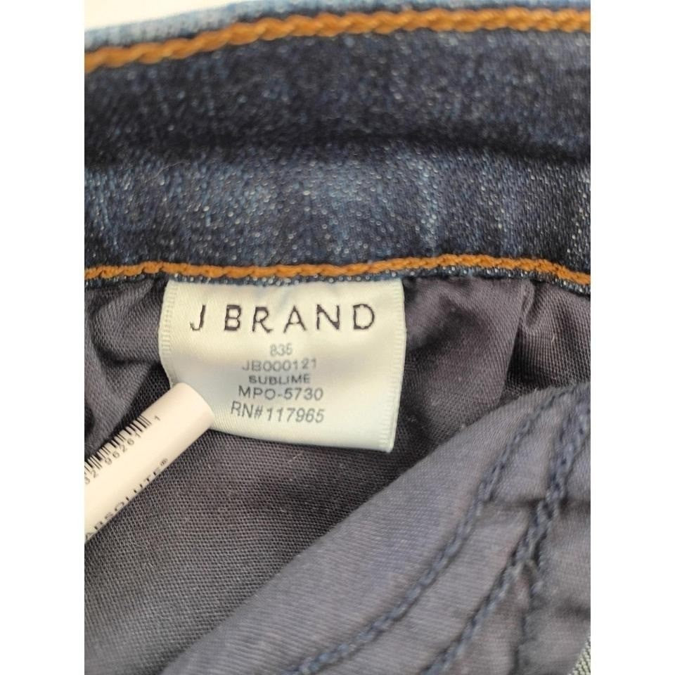 J Brand Sublime Skinny Jeans Dark Wash Mid Rise Stretch Denim 28x26