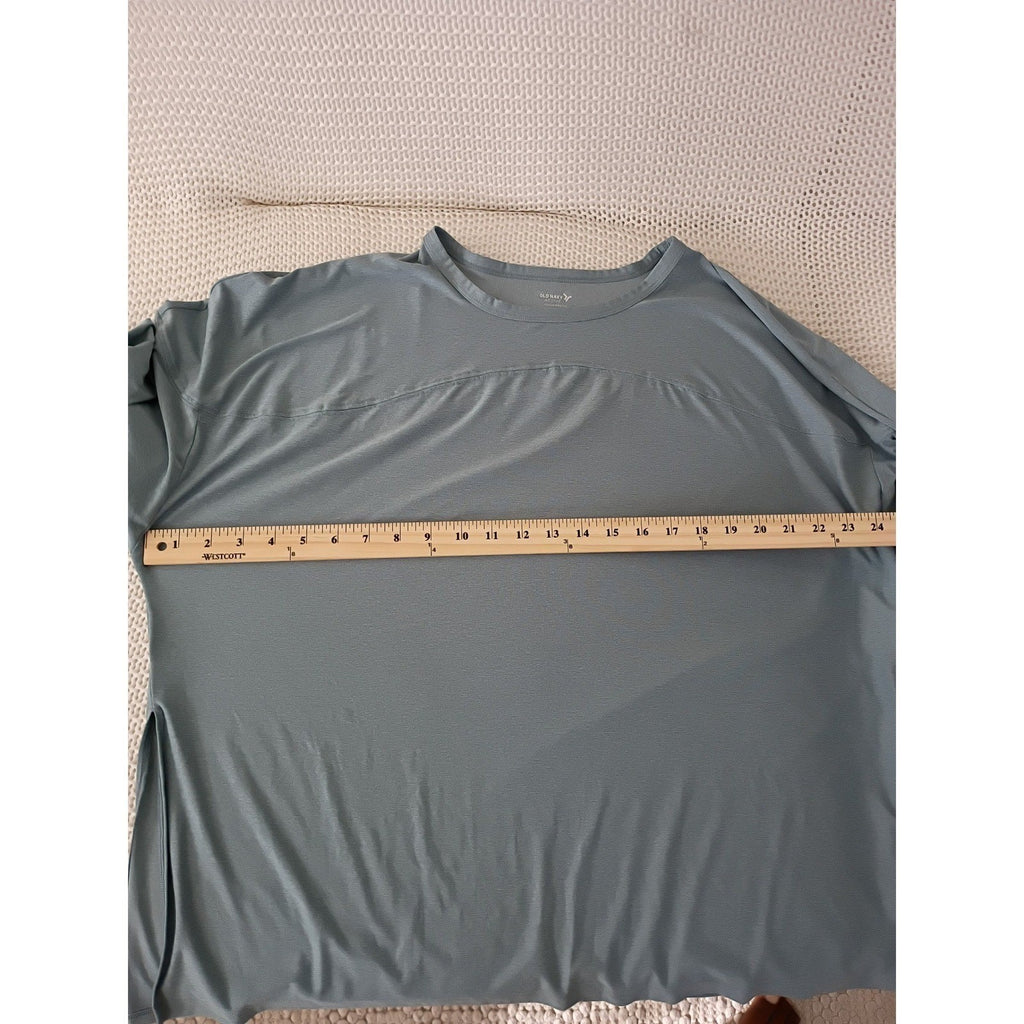 Old Navy Cloudmotion Lyocell Active Top Sage L Oversized Soft Stretch Go-Dry