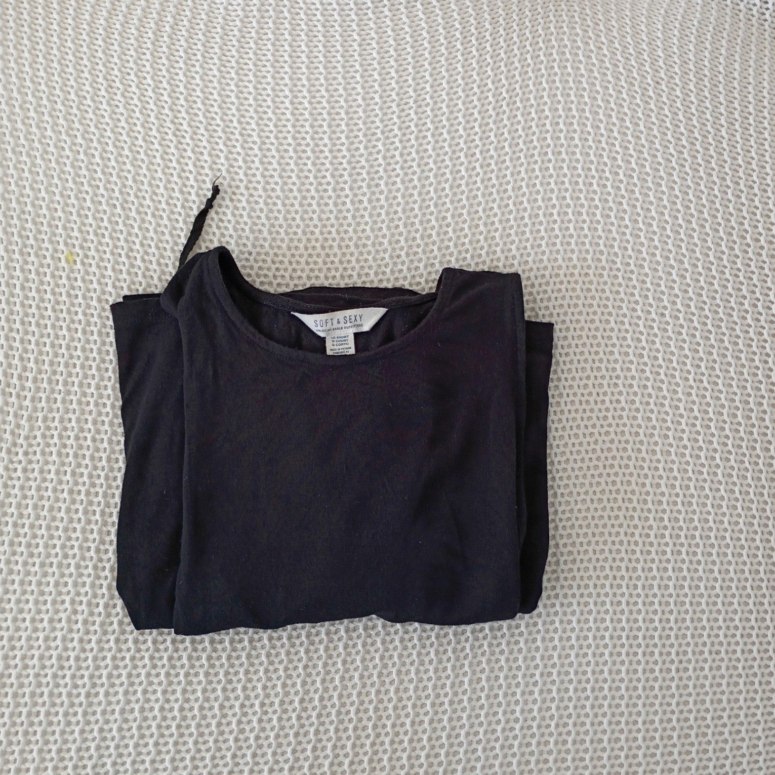 Black Sleeveless Trapeze Dress Minimalist Shift Midi Womens Size L