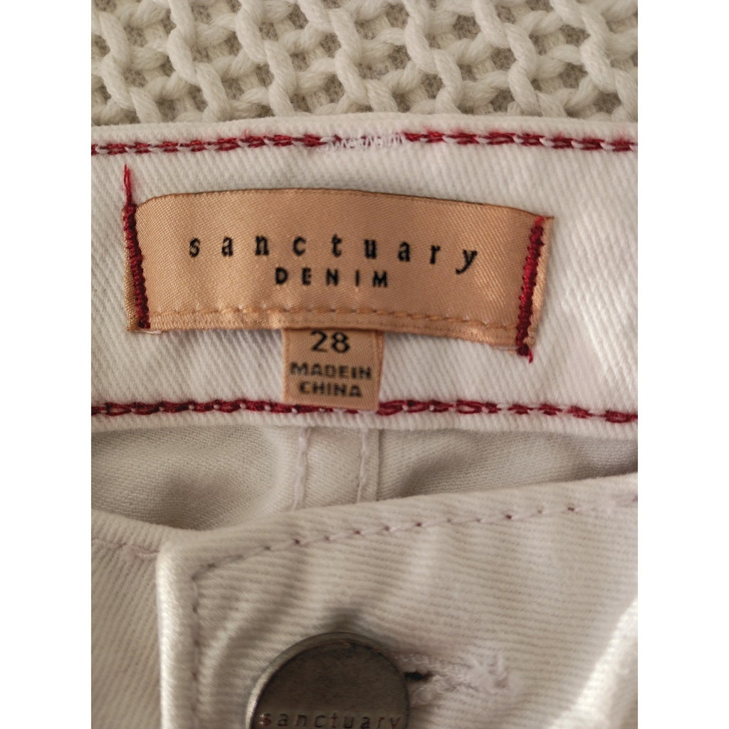 Sanctuary Denim NWOT Cream Beige Straight Leg Jeans Size 28x28 Classic $129