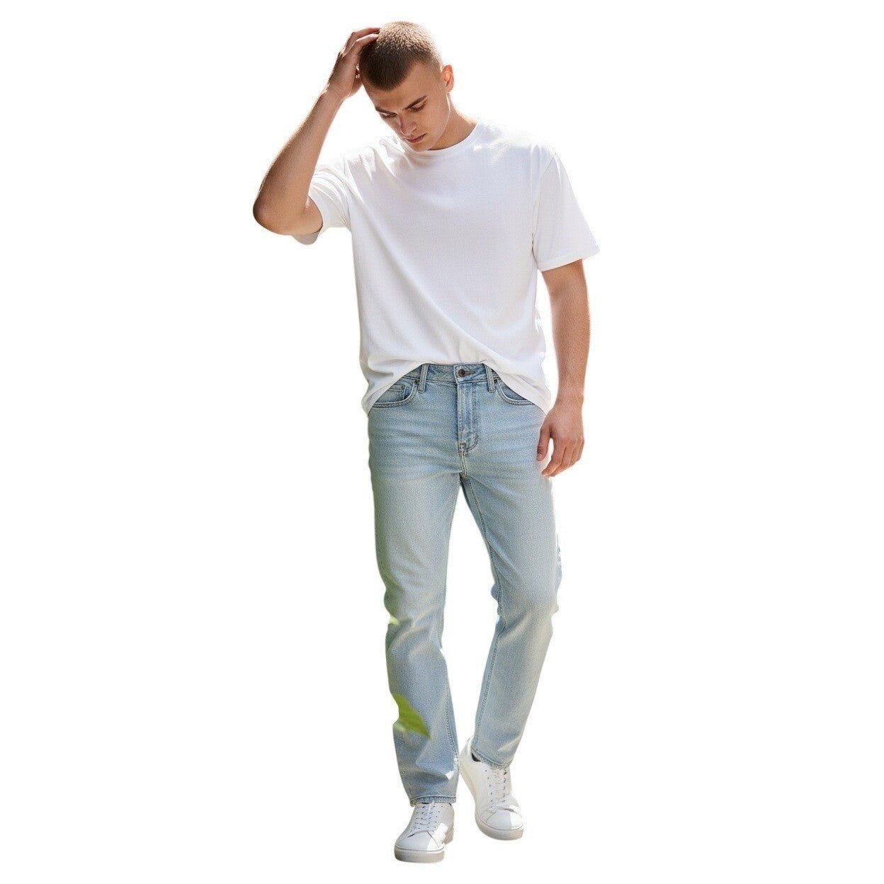 RSQ Mens Slim Straight Jeans Light Wash 29x30 Skate Streetwear Minimalist Y2K