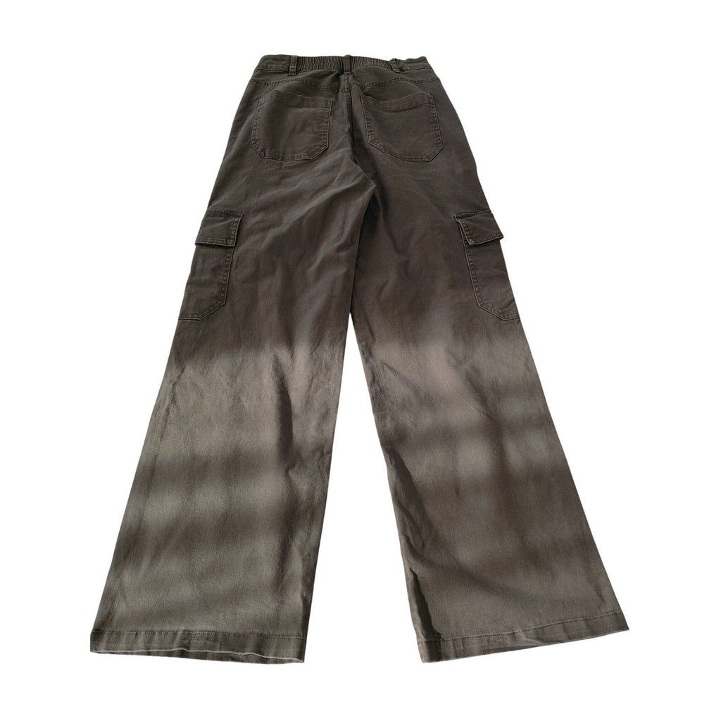 Wild Fable Y2K Olive Cargo Pants Wide Leg High Rise Stretch Twill Small NWOT
