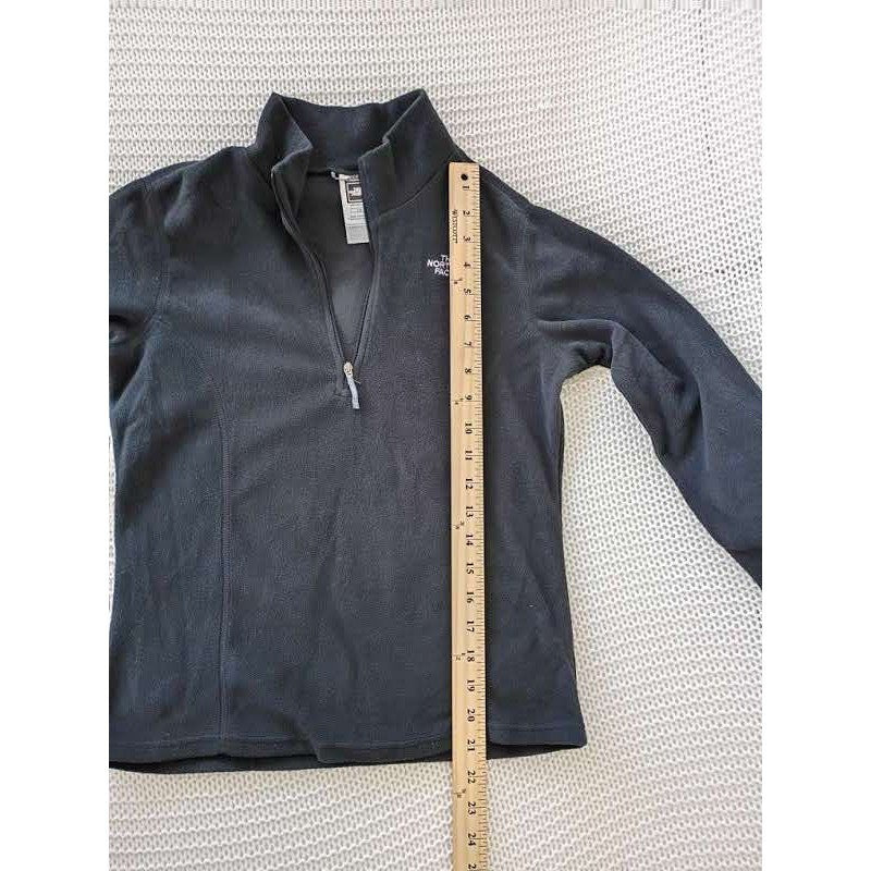 The North Face Gray 1/4 Zip Fleece Pullover Girls L G Fits Women Small PTP 19"