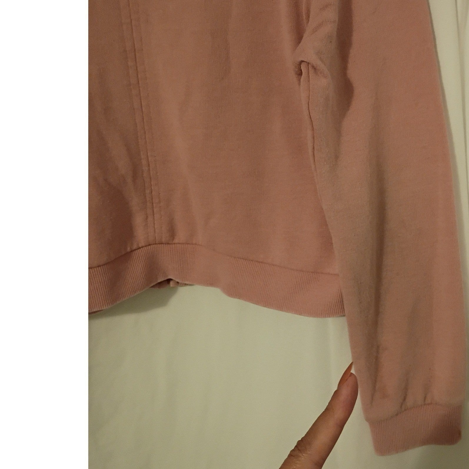 Kensie Jeans studioLUXE Pink Bomber Jacket Full Zip Fleece Lined Size M