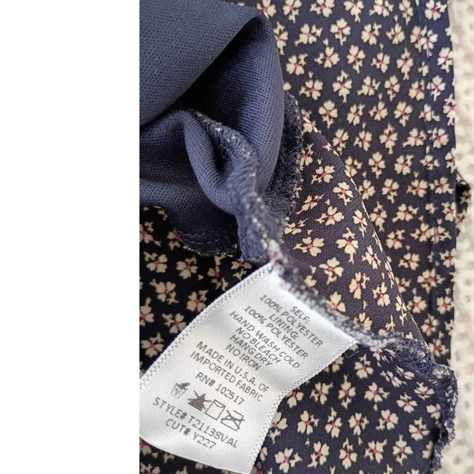 Soprano Coquette Navy Floral Print Cami Top Small Feminine