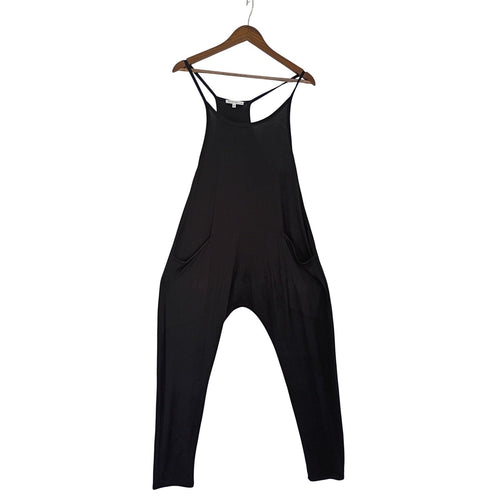 ANTISTAR Black Harem Jumpsuit Spaghetti Strap Boho Flowy Relaxed M