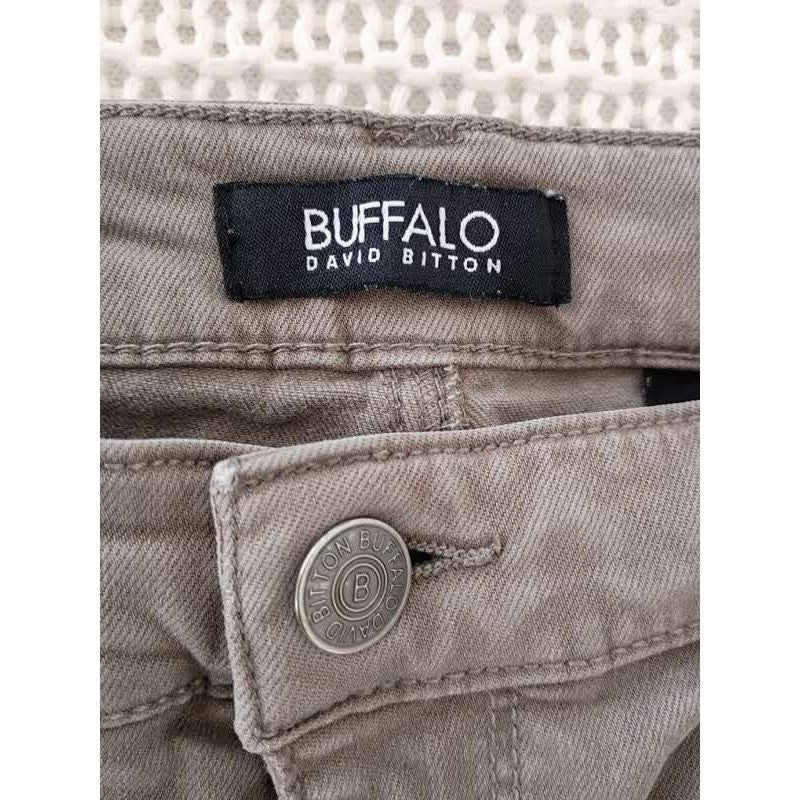 Buffalo David Bitton Womens Skinny Pants Taupe Brown Stretch Sz 6/28x27 Mid Rise