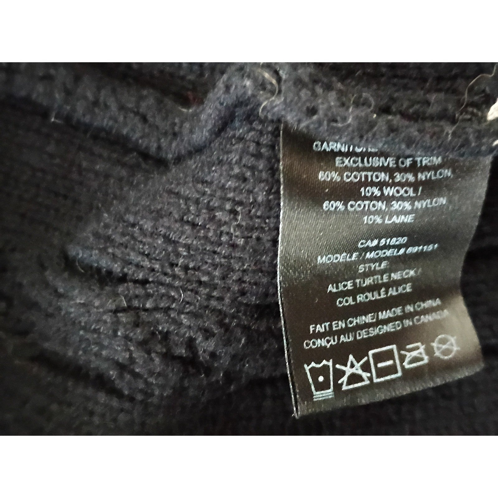 VISTA-Wool Blnd Black Cable Knit Btn Front V Neck Cardigan Sweater Alice Turtle