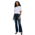 ZARA Blue Denim Cropped Bootcut Flare Jeans 28x25 Raw Hem High Rise Y2K Retro