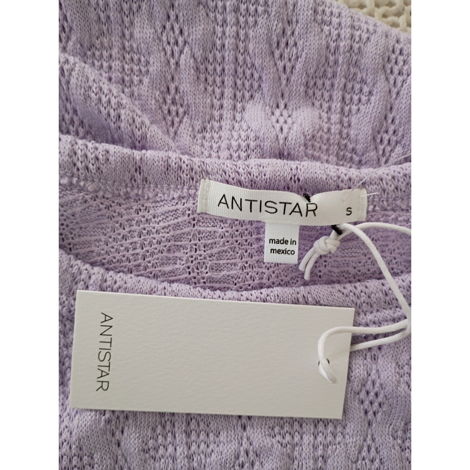 ANTISTAR  NWT Lavender Y2K Fairy Babydoll Cozy Cropped Knit Top Size S Trendy
