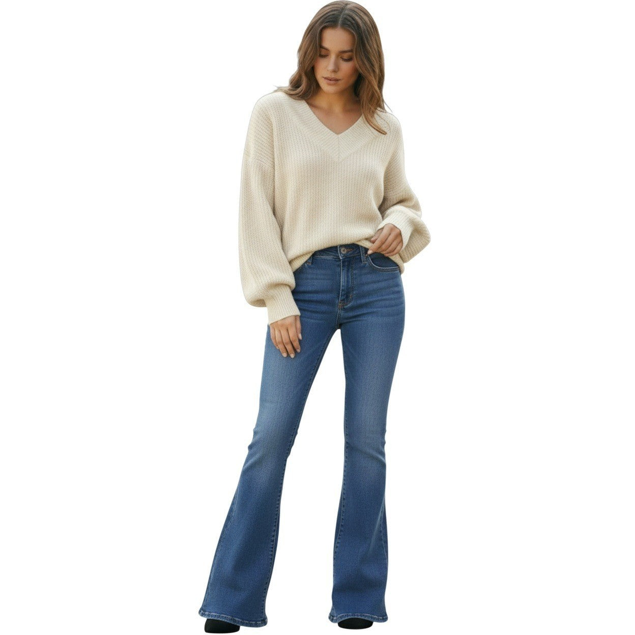 Levi Strauss Signature Gold Label Mid Rise Bootcut Jeans Blue Medium Wash 28x32T