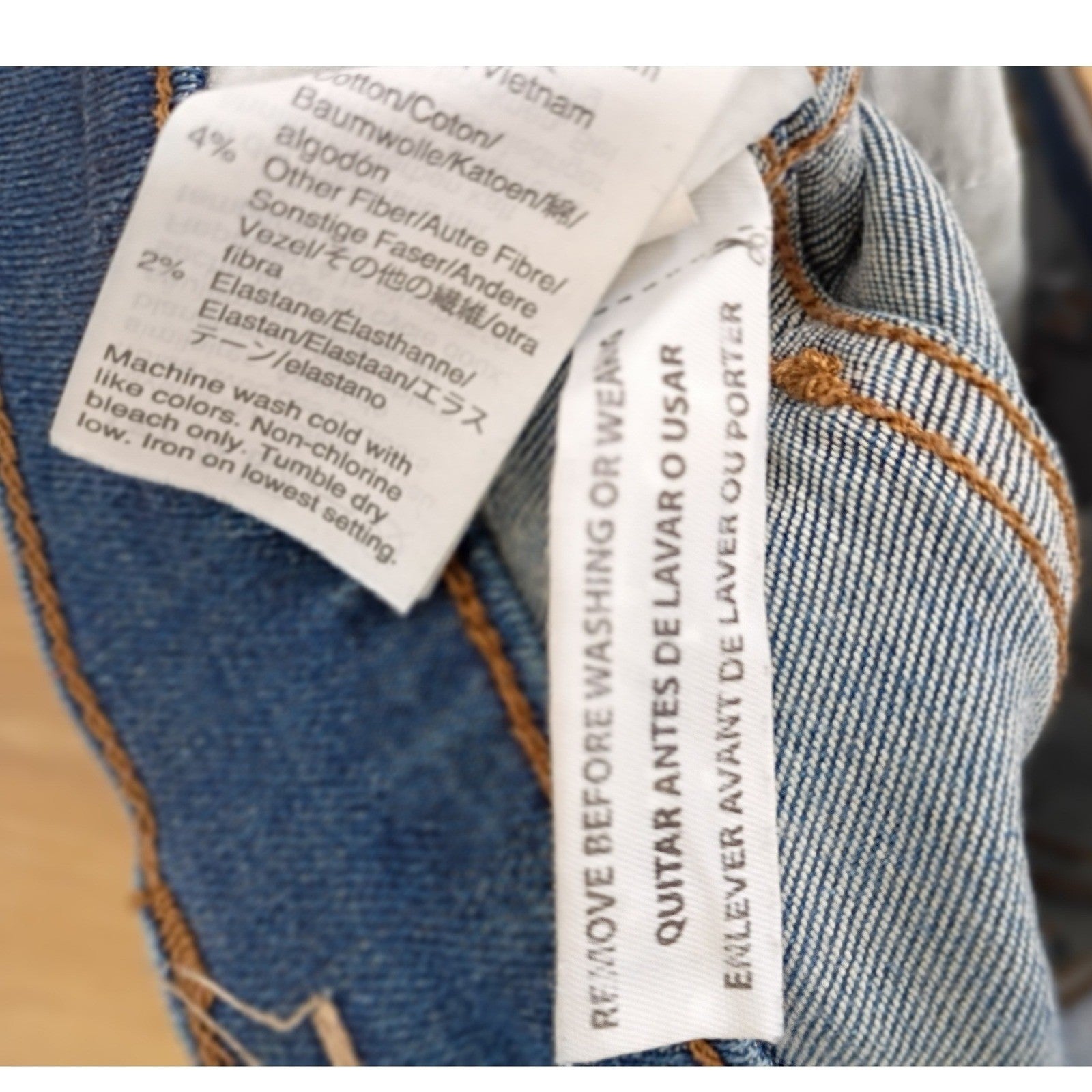 Madewell High Rise Skinny Jeans Medium Wash Raw Hem Blue Denim 29x27 Boho