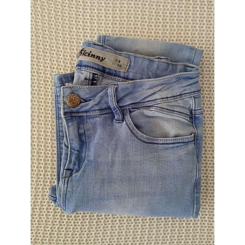 New Look Skinny Jeans Light Wash Blue Denim UK 8 EU 36 US 4 32L