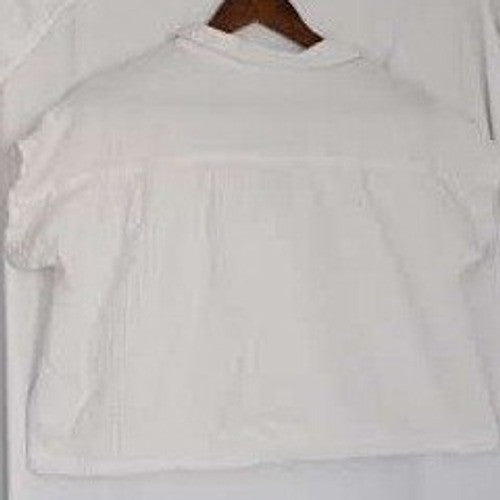 Old Navy White Double-Weave Gauze Shirt S 100% Cotton Coastal Chic