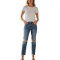 Madewell The Perfect Vintage Jeans Light Wash Distressed Frayed Hem 23x27 NWOT