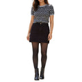 J Brand Gwynne Black Corduroy Mini Skirt 26 S 15 L Preppy Dark Academia Coquette