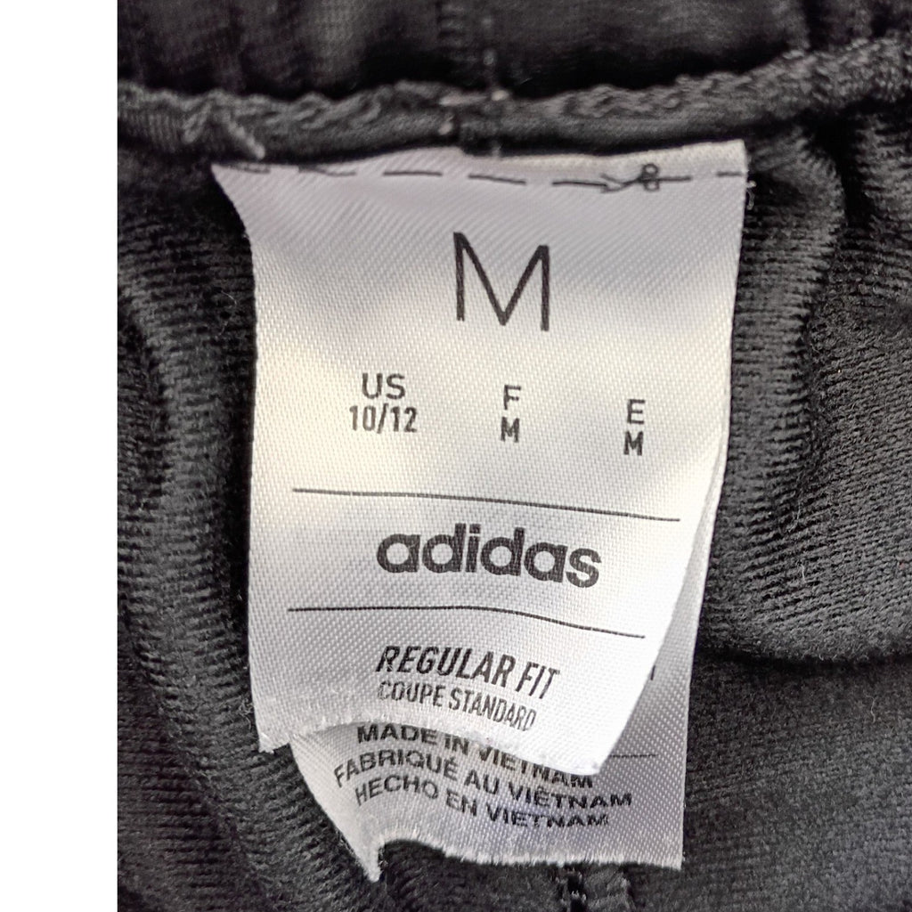 Adidas Youth 10/12 Track Pants Black White 3 Stripe Joggers Fits Women Petite S