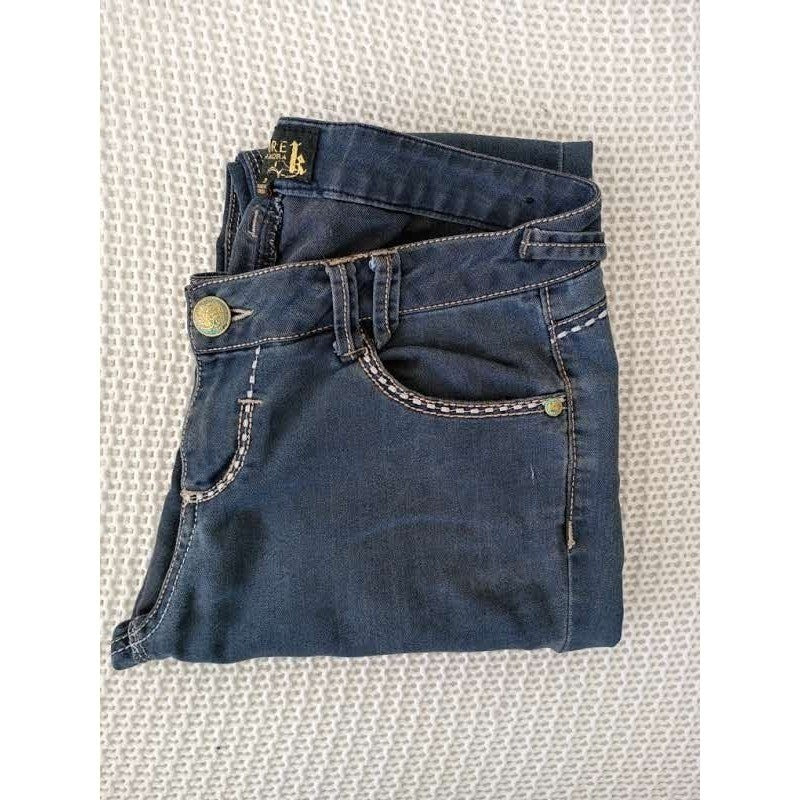 VTG Kouture Kimora Lee Simmons Y2K McBling Embroidered Jeans Dark W28x29 Low Ris