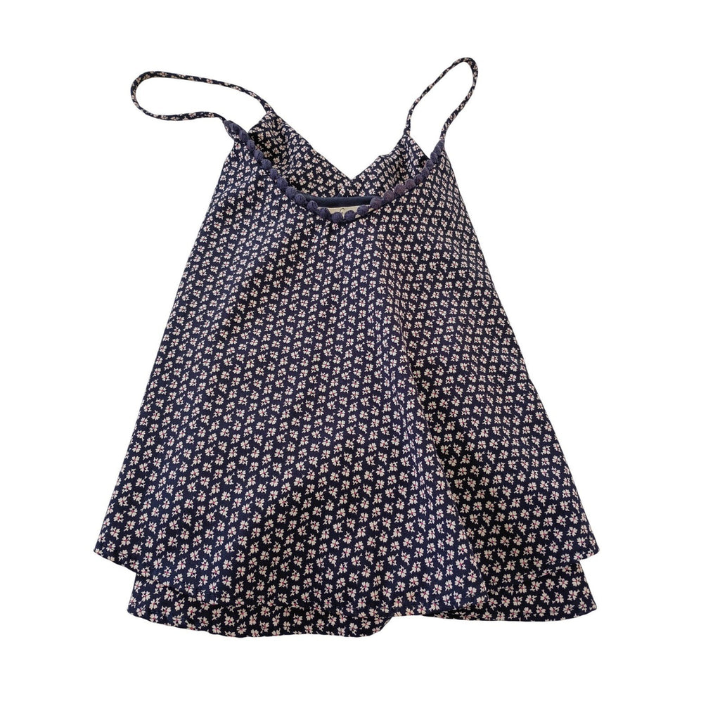 Soprano Coquette Navy Floral Print Cami Top Small Feminine