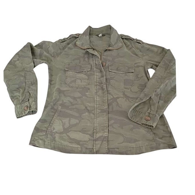 Supplies Camouflage Utility Jacket Military Camo Field Coat Cotton Small P2P 20"