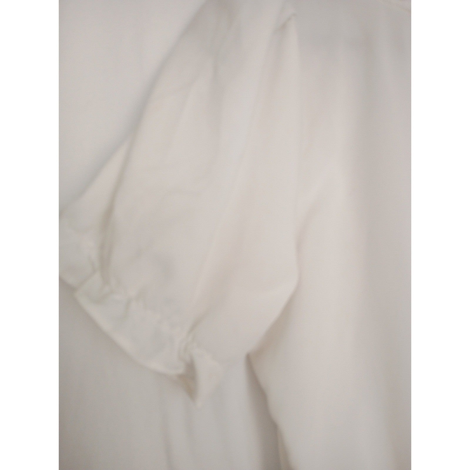 Urban Outfitters Coquette Ruffle Tie Front Puff Sleeve Crop Top White S