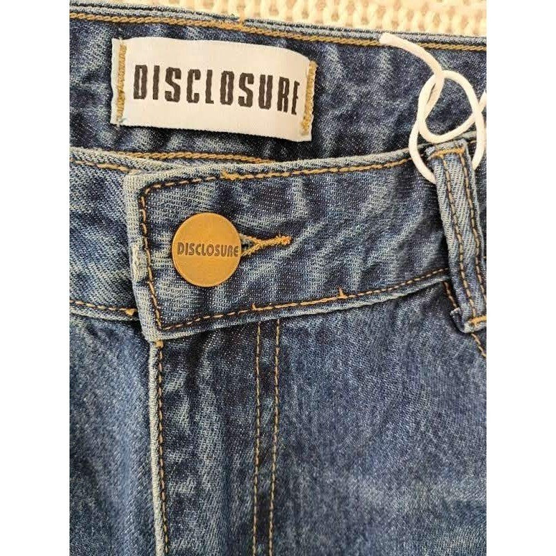 Disclosure High Rise Wide Leg Jeans 31x30 Medium Wash Blue Denim NWOT