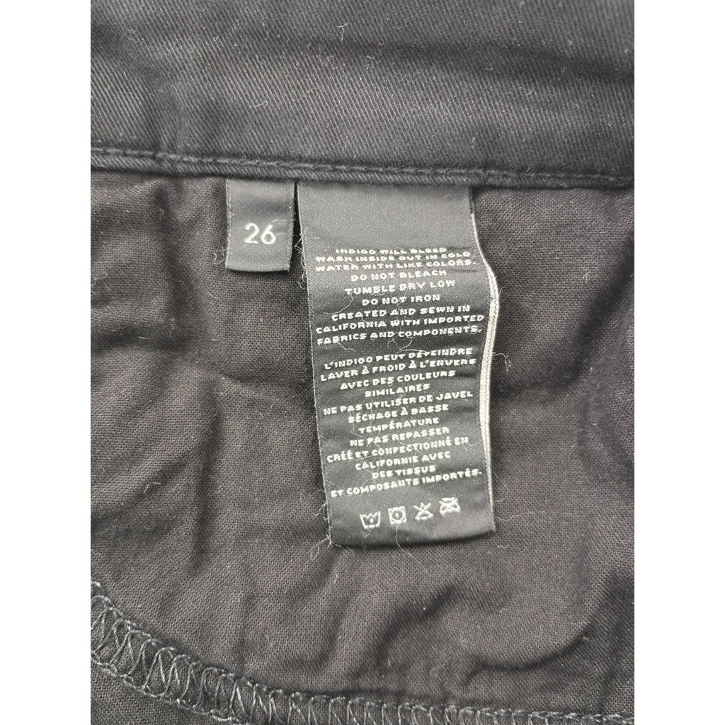 J Brand Gwynne Black Corduroy Mini Skirt Casual Versatile Everyday Size 26x15 L