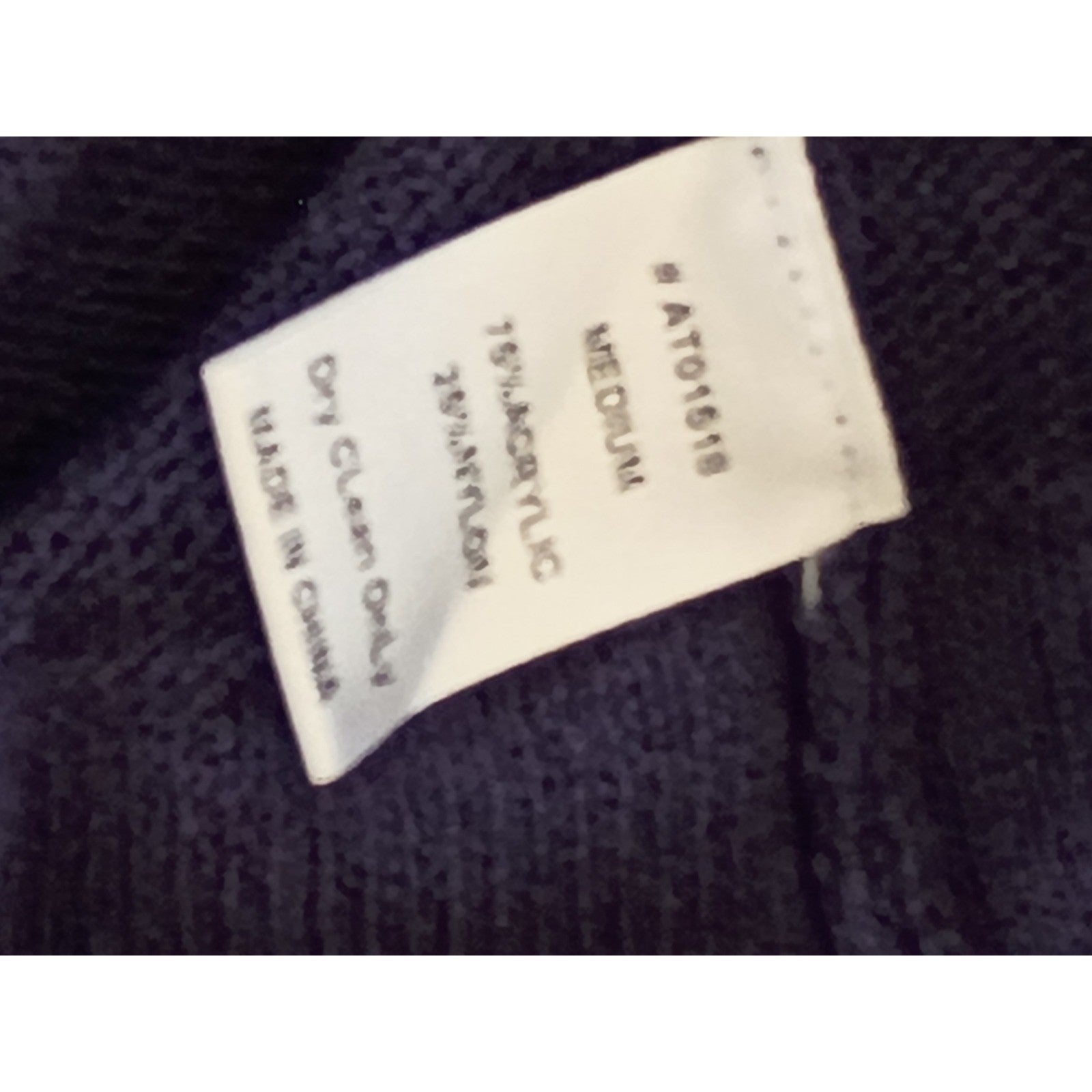 William B Bell Sleeve Knit Sweater Navy Blue Boho Flowy Pullover Womens M