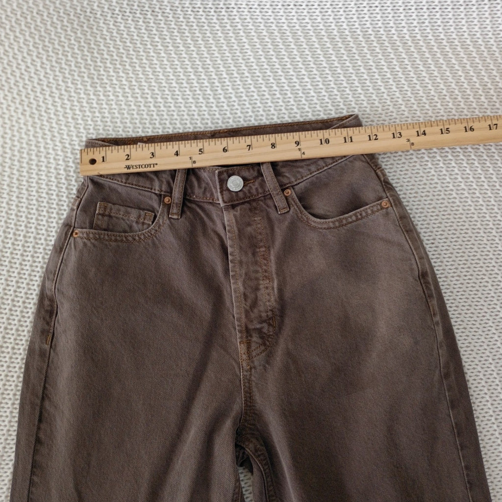 PacSun Y2K High Rise Bootcut Flare Jeans Mocha Brown Denim 24x33 Tall NWOT