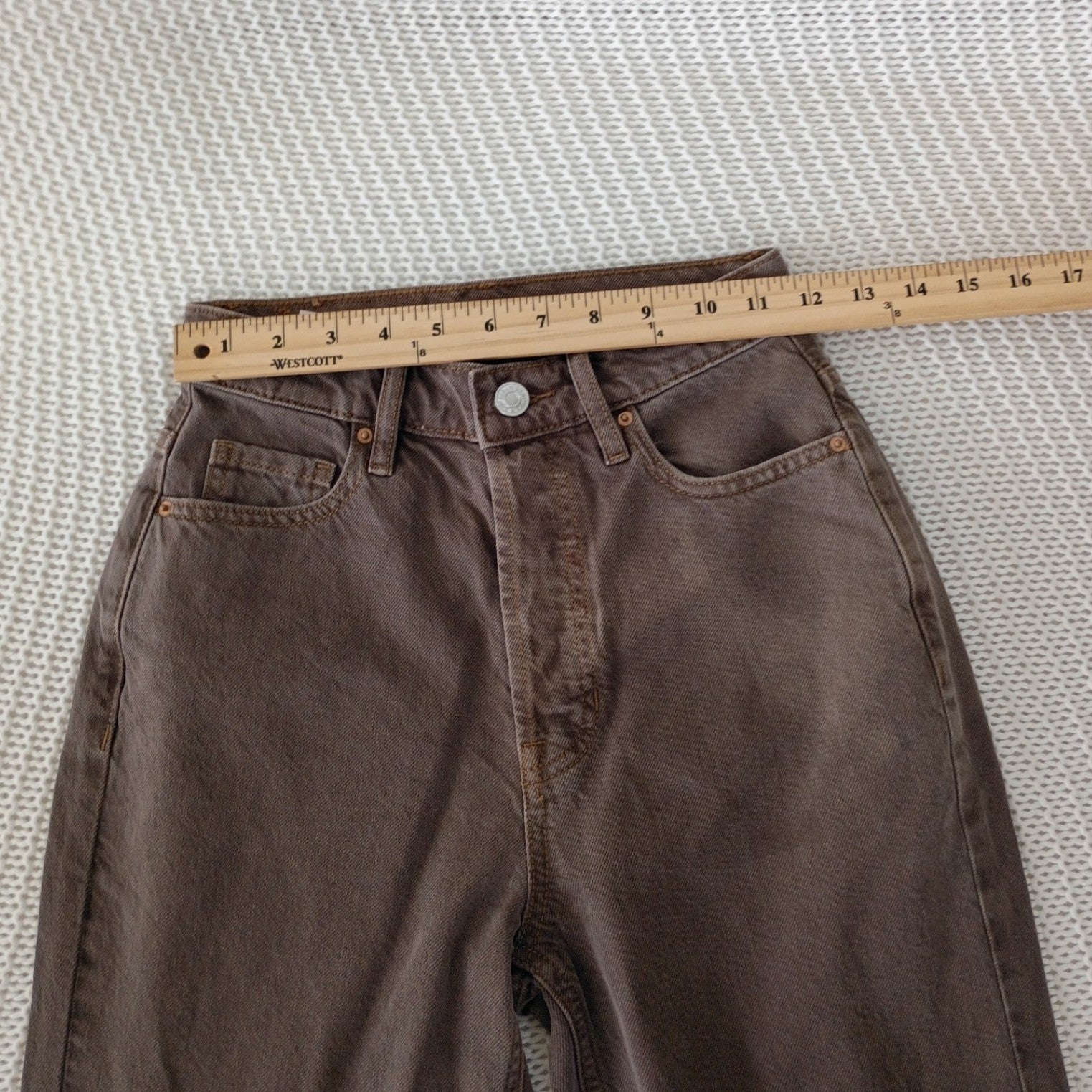 PacSun Y2K High Rise Bootcut Flare Jeans Mocha Brown Denim 24x33 Tall NWOT